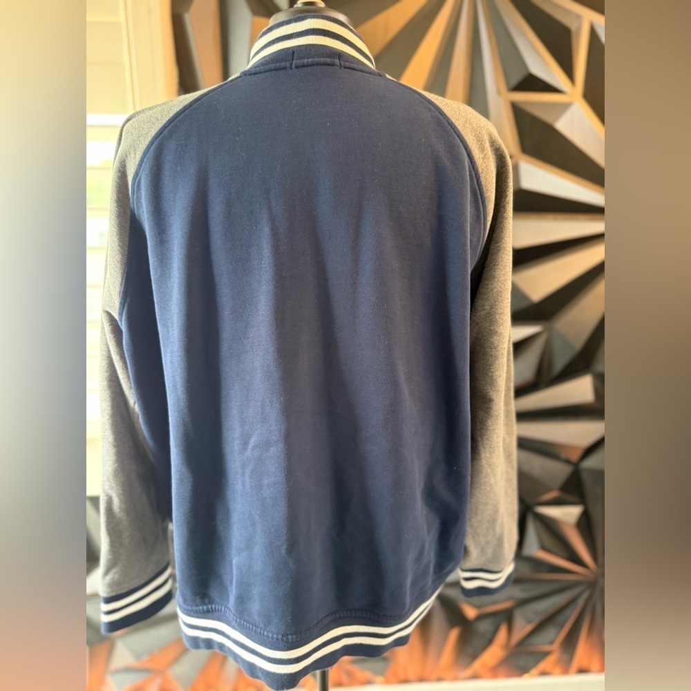 Polo Ralph Lauren Men's XXL Blue Gray Logo Varsity Bomber Jacket - Picture 3 of 6